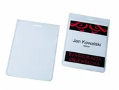 Identyfikatory - OPUS IDENTYFIKATOR PCV 105X75 MM ZE SZCZELINĄ NA KLIPS - miniaturka - grafika 1