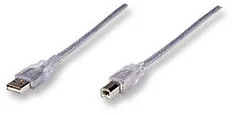 Manhattan Kabel USB a-b m/m 1.8 m (srebrny) 333405 - Kable USB - miniaturka - grafika 2