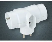 Przedłużacze i rozgałęźniki - Düwi Rozgałęźnik 1 X 2P/II + DWA GNIAZDA 2P+Z - miniaturka - grafika 1