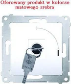 Wyłączniki światła i elektryczne - Kontakt SIMON Dwupozycyjny łącznik na kluczyk chwilowy - Przycisk srebrny mat - miniaturka - grafika 1