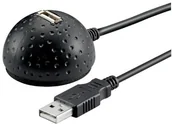 Kable USB - Wentronic Gniazdo USB 2.0 Verlaengerung (wtyczka A do A Dektop noga) 1,5 m, czarny - miniaturka - grafika 1
