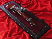 Repliki - broń - Hiszpania SKAŁKOWY PISTOLET NA DREWNIANEJ ZAWIESZCE Z 1781r - miniaturka - grafika 1