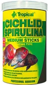 Pokarm dla ryb - Tropical Cichlid Spirulina Medium Sticks pokarm w pałeczkach ze spiruliną dla pielęgnic 1000ml/360g - miniaturka - grafika 1