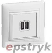 Gniazdka elektryczne - Legrand VALENA - GNIAZDO ZASILAJĄCE 2 x USB 5V 1500 MA BIAŁE 770470 - miniaturka - grafika 1