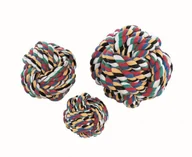 Zabawki dla psów - Nobby Piłka ze sznurka bawełniana duża 9cm nr kat.79326 - miniaturka - grafika 1