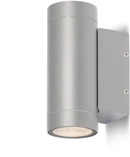 Redlux Kinkiet MIZZI II srebrnoszara 230V GU10 2x35W IP54 R10553 - Lampy ogrodowe - miniaturka - grafika 3