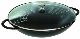 Staub Wok ze szklaną pokrywką 37 cm - czarny 40509-398-0 - Woki - miniaturka - grafika 2