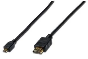 Assmann Kabel HDMI Micro Highspeed Ethernet V1.4 3D D/A M/M 1m AK-330109-010-S - Adaptery i przejściówki - miniaturka - grafika 2