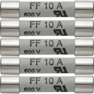 Akcesoria do urządzeń pomiarowych - testo Zestaw 5 szt bezpieczników zapasowych 10 A/600 V testo 0590 0005 - miniaturka - grafika 1