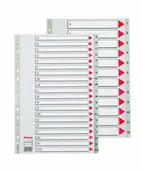 Przekładki do segregatorów - Esselte Przekładka 1-5 plastikowe PP A4 numeryczne szare - N0390 NB-5502 - miniaturka - grafika 1