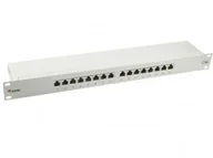 Panele krosownicze - Equip PATCH PANEL 16 PORT 1U KAT.5E EKRANOWANY SZARY (327316) - miniaturka - grafika 1