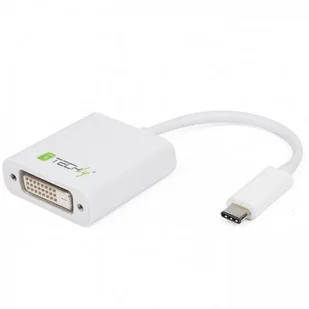 Techly Adapter USB USB-C na DVI Biały 020386 - Części i akcesoria do laptopów - miniaturka - grafika 2