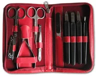 Akcesoria do paznokci - Clauss Etui do manicure clauss, 10-częściowy czerwony 86186-M-RT - miniaturka - grafika 1