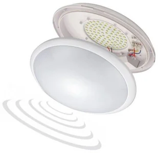 Orno Polska Plafon BREVA LED Z MIKROFALOWYM CZUJNIKIEM 81 SMD5050 16W IP54 POLIWĘGLAN MLECZNY Biały OR-PL-316WLPMM4 - Lampy pozostałe - miniaturka - grafika 2