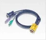 Przełączniki KVM - Aten Kabel 2x SVGA+klawPS+myszPS 1.8m Light 2L-5002P/C - miniaturka - grafika 1