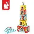 Klocki - Janod piramida ze zwierzątkami Cyrk - miniaturka - grafika 1