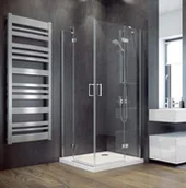 Kabiny prysznicowe - PMD Piramida Viva 80x80 profil chrom połysk szkło przejrzyste - miniaturka - grafika 1