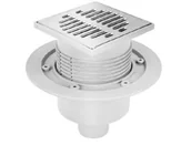 Syfony - McAlpine Wpust podłogowy z kwadratową kratką 115x115mm. HCFG3V-50 HCFG3V-50 - miniaturka - grafika 1