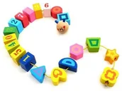 Klocki - Brimarex DREWNO Drewniane KLOCKI do nawlekania 1565488 - miniaturka - grafika 1