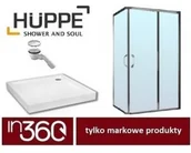Kabiny prysznicowe - Huppe Ena kabina prysznicowa 120x80 + brodzik Kaldewei SP-5 + syfon (12030506932 in.000K120 - miniaturka - grafika 1
