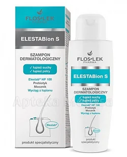 Flos-Lek Floslek ELESTABion S - Szampon dermatologiczny, łupież suchy, łupież pstry - Szampony do włosów - miniaturka - grafika 2