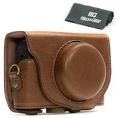 Akcesoria fotograficzne - MegaGear megagear "EVER Ready" ochronny ze skóry na aparat, worek na Sony Cyber  Shot DSC  RX100 V, Sony Cyber-shot DSC-RX100 IV, brązowy MG589 - miniaturka - grafika 1