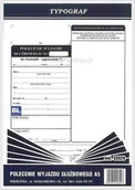 Druki akcydensowe - Typograf Druk Polecenie Wyjazdu Służbowego 2029 TP110 - miniaturka - grafika 1