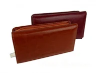 Portfele - Z.Ricardo Portfel Damski Skórzany PL) Suwak Skóra Naturalna Licowa 14 cm Czerwony,Czarny,Karmel,Bordowy,Czarny z czerwonym,Granatowy z czerwonym - miniaturka - grafika 1