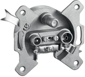 Kable - Wentronic Gniazdo antena przelotowy SAT TV radio  3 otworów 1 szt. srebro 67047 - miniaturka - grafika 1