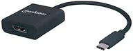 Adaptery i przejściówki - Manhattan 152020 USB 3.1 typu C-wtyczka do gniazda DisplayPort-konwerter plików video Czarny 152020 - miniaturka - grafika 1