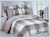 Pościel - Goliat Pościel bawełniana w kratę o splocie satynowym 220x200 POŚCIEL.D - miniaturka - grafika 1
