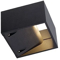 SLV SPOTLINE LOGS ścienna kwadratowa antracyt 6W LED 3000K IP44 232105 - Oprawy, klosze i abażury - miniaturka - grafika 2