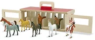 Zabawki interaktywne dla dzieci - Melissa&Doug Drewniana Stajnia Stadnina 8 Koni Melissa and Doug 13744 - miniaturka - grafika 1