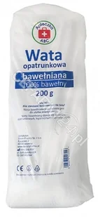 WATA SILESIAN PHARMA SP ZOO opatrunkowa bawełniana 100% 200 g Apteczka ABC - Waciki, płatki i patyczki kosmetyczne - miniaturka - grafika 2