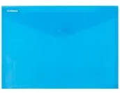 Teczki i skoroszyty - Biella Teczka kopertowa DONAU na zatrzask transparentna niebieska A4 DN469-1 - miniaturka - grafika 1