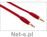 Trust Kabel Flat Audio Jack-Jack, 1m, Czerwony 20177 - Kable - miniaturka - grafika 2