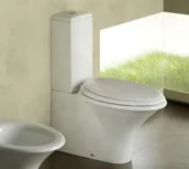 Spłuczki - Hatria Sculture spłuczka do miski kompaktowej 42x42 - Y0FQ - miniaturka - grafika 1