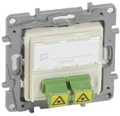 Gniazdka elektryczne - Legrand Niloe Gniazdo światłowodowe 2xSC/APC Kremowy - 664879 - miniaturka - grafika 1