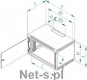 Szafy rack - Triton SZAFA 19" DELTA / B 15U / 400 RBA-15-AS4-CAX-A1 - miniaturka - grafika 1
