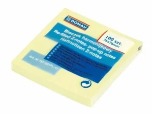 Donau Bloczek samoprzylepny typu Z 76x76 mm 1x100 kart jasnożółte - Zakładki indeksujące - miniaturka - grafika 3