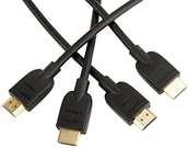 Akcesoria fotograficzne - AmazonBasics 2 x kabel HDMI High Speed standard parent 2.0, długość 0,9 m, zestaw 2 sztuki HL-007305 - miniaturka - grafika 1