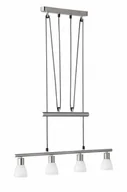 Lampy sufitowe - Trio CARICO lampa wisząca LED Nikiel matowy, 4-punktowe 371510407 - miniaturka - grafika 1