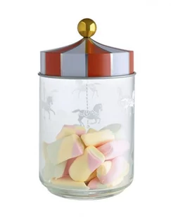 Alessi CIRCUS Słoik hermetyczny ze stalową pokrywką szkło 1l (MW30/100) - Pojemniki kuchenne - miniaturka - grafika 2