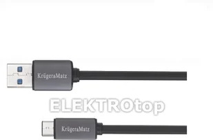 Kruger&Matz Kabel USB Kruger&Matz USB-C 1.5m Czarny KM0348 KM0348 - Kable USB - miniaturka - grafika 3