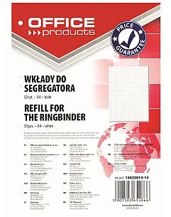 Office products INNY Wkład Do Segregatora A4 W Kratkę 50 Kart Biały 100L790 - Przekładki do segregatorów Office products INNY Wkład Do Segregatora A4 W Kratkę 50 Kart Biały 100L790 - Przekładki do segregatorów - miniaturka - grafika 2