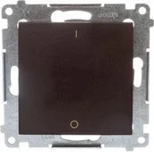 Wyłączniki światła i elektryczne - Kontakt Simon KONTAKT - SIMON Łącznik dwubiegunowy brąz mat DW2A.01/46 - miniaturka - grafika 1