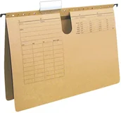 Teczki i skoroszyty - Q-Connect Skoroszyt zawieszkowy , karton, A4, 250gsm, jasnobrązowy KF00554 - miniaturka - grafika 1