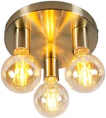 Lampy sufitowe - QAZQA Lampa sufitowa Art Deco okrągła złota - Facil 3 - miniaturka - grafika 1