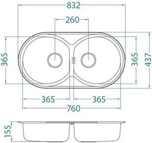 Alveus FORM 50 stal LEN 1060039 - Zlewozmywaki - miniaturka - grafika 2