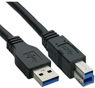 Kable USB - InLine A do kabla do B USB 3.0 (1 m) Czarny - miniaturka - grafika 1